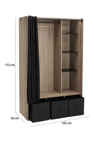 Armoire - Noir et imitation bois