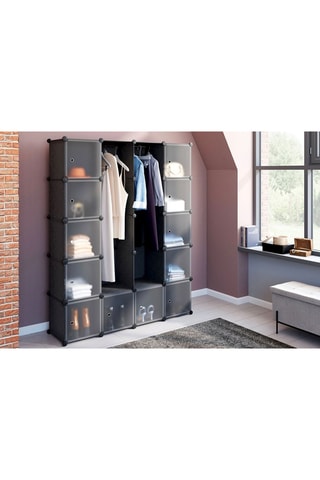 Armoire de rangement multifonctions -  Noir