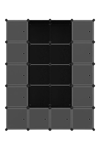Armoire de rangement multifonctions -  Noir