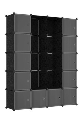 Armoire de rangement multifonctions -  Noir