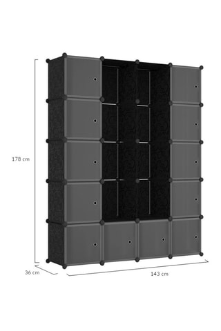 Armoire de rangement multifonctions -  Noir