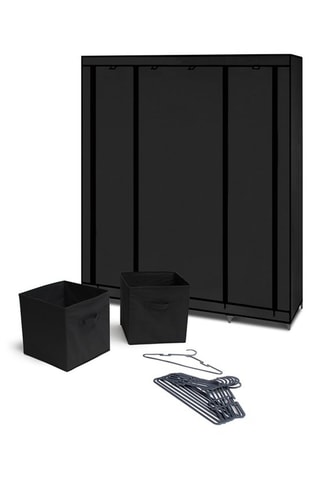 Armoire de rangement 3 portes - Noir