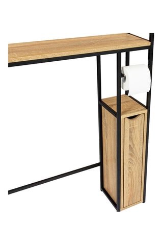 Meuble de salle de bain - Imitation bois et noir