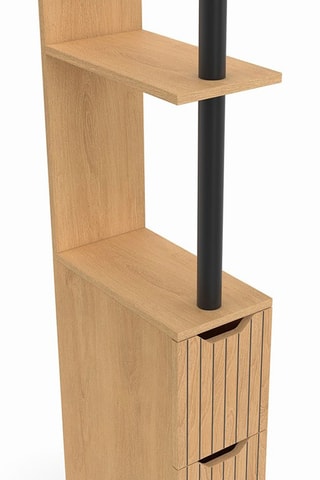 Colonne salle de bain 2 portes Faustine - Imitation bois