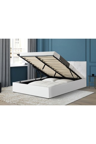 Lit coffre avec sommier Austin - Blanc