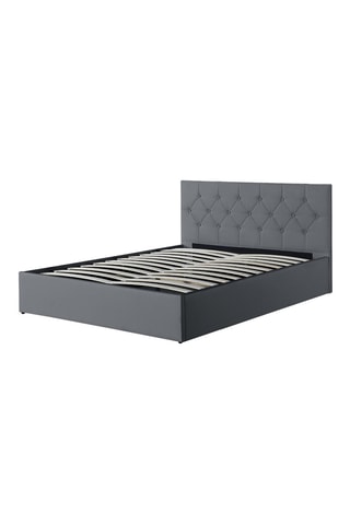 Lit-coffre avec sommier Austin - Gris