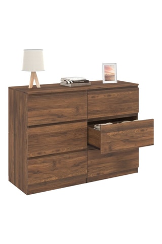 Commode 6 tiroirs Tom - Imitation bois