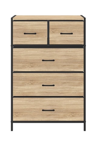 Commode 5 tiroirs Iris - 60 x 30 x 90 cm