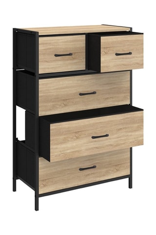 Commode 5 tiroirs Iris - 60 x 30 x 90 cm