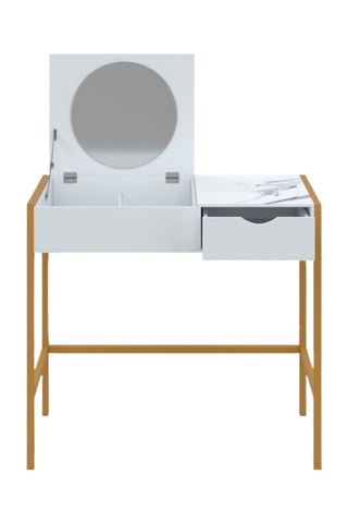Coiffeuse et tabouret Glam - 83 x 113 x 39,5 cm / 35 x 40,5 x 35 cm