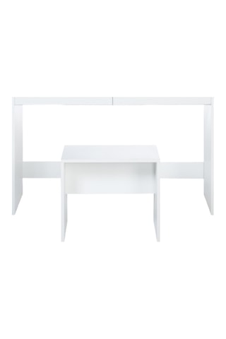 Coiffeuse 2 tiroirs et tabouret Zita - 108 x 41 x 40 cm / 48 x 40,5 x 29,5 cm