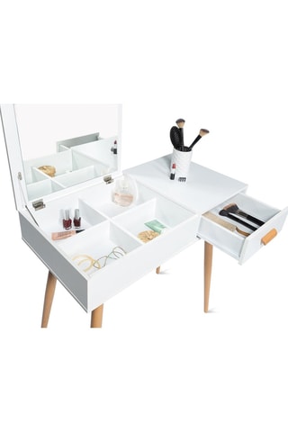 Coiffeuse 2 tiroirs Serena - Blanc
