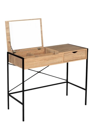 Coiffeuse et tabouret Alana - Blanc