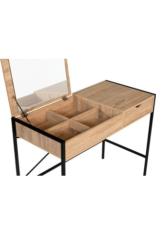 Coiffeuse et tabouret Alana - Blanc