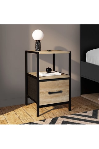 2 tables de chevet 1 tiroir Iris - 30 x 50 x 30 cm