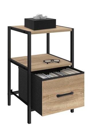 2 tables de chevet 1 tiroir Iris - 30 x 50 x 30 cm