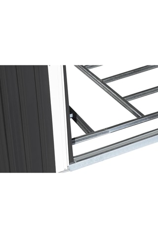 Abri de jardin avec base - Gris et blanc - 8,4 m³
