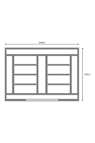 Abri de jardin avec base - Gris et blanc - 8,4 m³