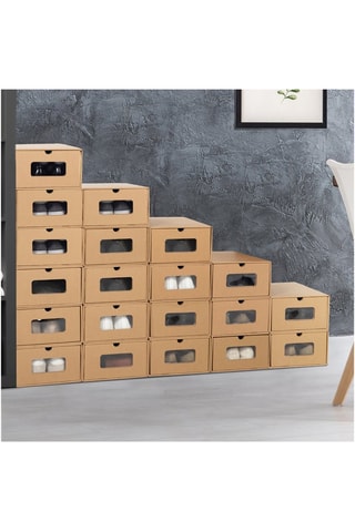 20 boîtes de rangement Craft - Naturel