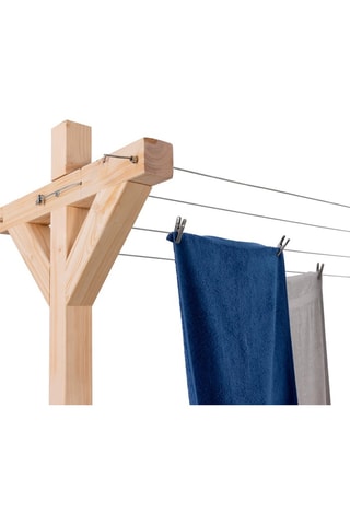 Etendoir à linge en pin canadien - 12 m