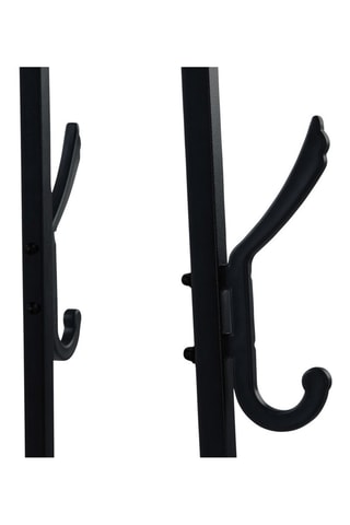 Porte-manteau Elize - Noir et imitation bois