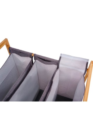 Panier à linge en bambou avec roulettes Maya