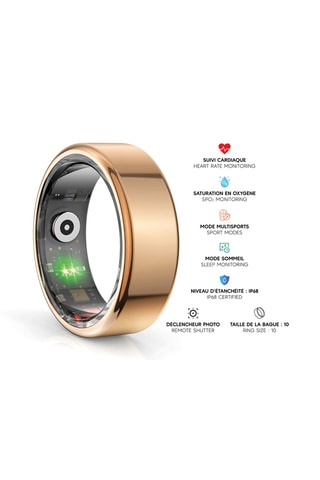 Bague connectée Mogie - Modèle Titan - Doré rose - Taille 10