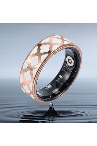 Bague connectée Mogie - Modèle Ursa - Doré rose et blanc - Taille 8