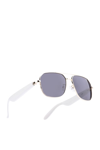 Lunettes de soleil polarisées et connectées Mogie - Modèle Thalos - Bluetooth - Blanc et doré