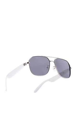 Lunettes de soleil polarisées et connectées Mogie - Modèle Thalos - Bluetooth - Blanc et gris