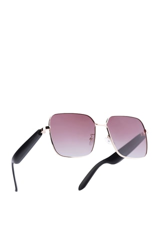 Lunettes de soleil polarisées et connectées Mogie - Modèle Nyra - Bluetooth - Doré rose et noir