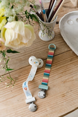 Speenkoord Rainbow Trails - Roze en Groen