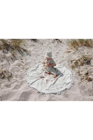 Velours Badjas met Capuchon Autumn Rose - Beige