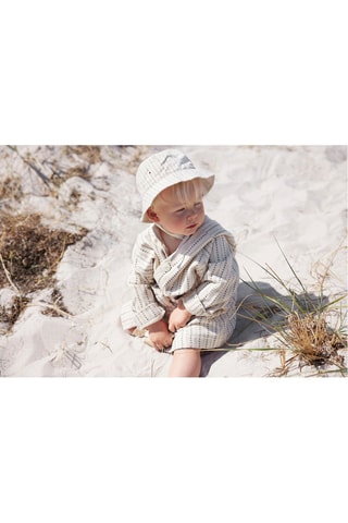 Velours Badjas met Capuchon Autumn Rose - Beige