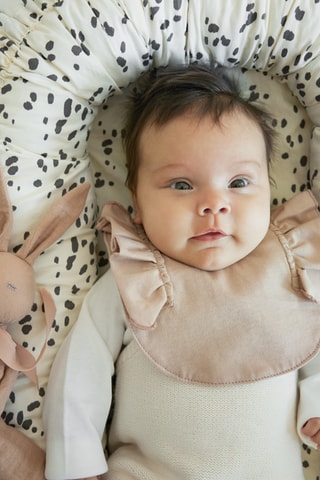 Nid bébé portable Dalmatian Dots - Blanc et noir - Jusqu'à 9 kg