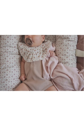 Nid bébé portable Autumn Rose - Blanc et rouge brique - Jusqu'à 9 kg