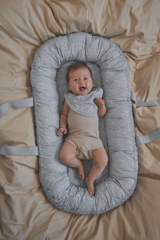 Nid bébé portable Monkey Sunrise - Bleu-gris - Jusqu'à 9 kg