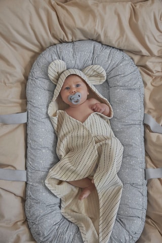 Nid bébé portable Monkey Sunrise - Bleu-gris - Jusqu'à 9 kg