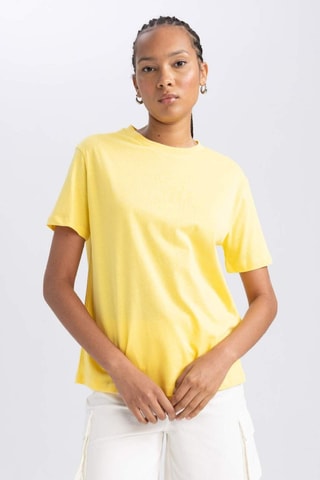 T-shirt regular - Amarelo