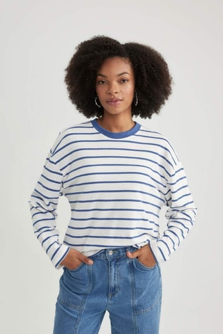 T-shirt - Branco e azul