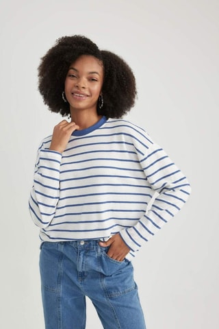 T-shirt - Branco e azul