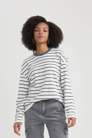 T-shirt - Branco e cinzento