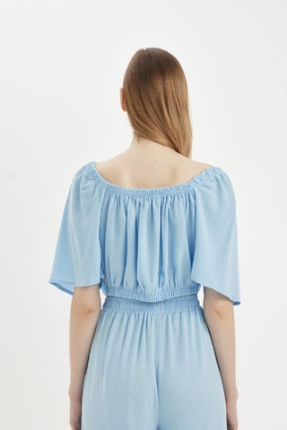 Camisa regular - Azul-claro