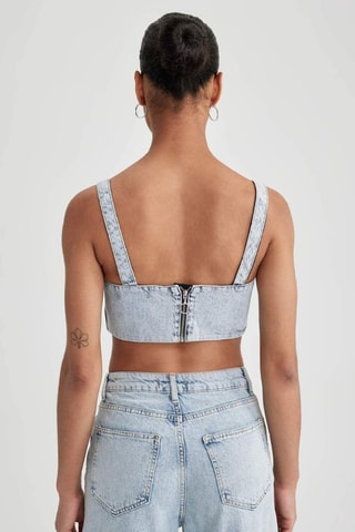 Crop top de ganga - Azul-claro