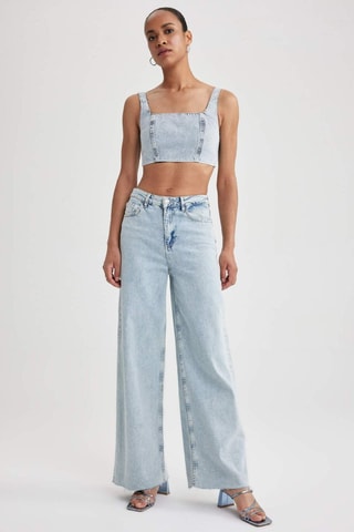 Crop top de ganga - Azul-claro
