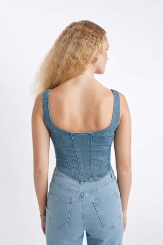 Crop top de ganga - Azul