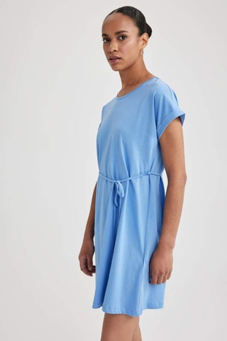 Vestido direito - Azul-claro