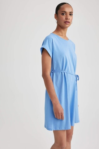 Vestido direito - Azul-claro