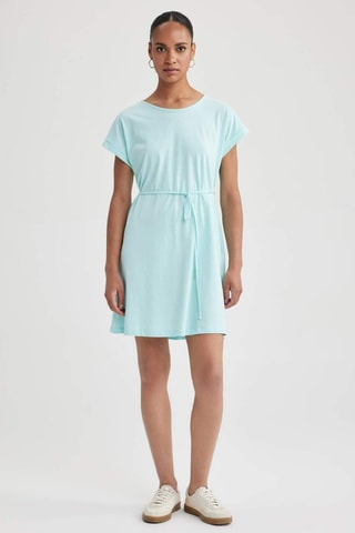 Vestido direito - Azul-claro