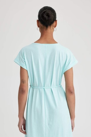 Vestido direito - Azul-claro